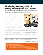 Monitoring the Integration of Family Planning and HIV Services: Indicators Both to Measure Progress toward the 90-90-90 Targets and Ensure the Reproductive Rights of All Women