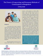 The Future of Long-Acting and Permanent Methods of Contraception in Bangladesh: A Policy Brief