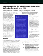 Improving Care for People in Ukraine Who Have Tuberculosis and HIV – Findings from a Qualitative Analysis of Integrated Services