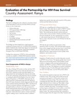 Evaluation of the Partnership For HIV-Free Survival Country Assessment: Kenya
