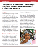 Adaptation of the DHIS 2 to Manage Program Data on Most Vulnerable Children in Tanzania