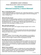 Fact Sheet for Informed Consent by a Venue Informant