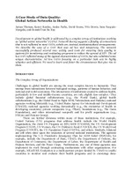 A Case Study of Data Quality: Global Action Networks in Health