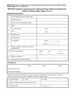 MEASURE Evaluation: Questionnaire for Adolescent Street Children and Adolescent Children Working in Mines (Ages 14 to 17)