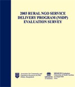 2003 Rural NGO Service Delivery Program (NSDP) Evaluation Survey