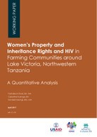 Women’s Property and Inheritance Rights and HIV in Farming Communities around Lake Victoria, Northwestern Tanzania – A Quantitative Analysis