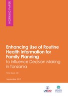 Enhancing Use of Routine Health Information for Family Planning to Influence Decision Making in Tanzania
